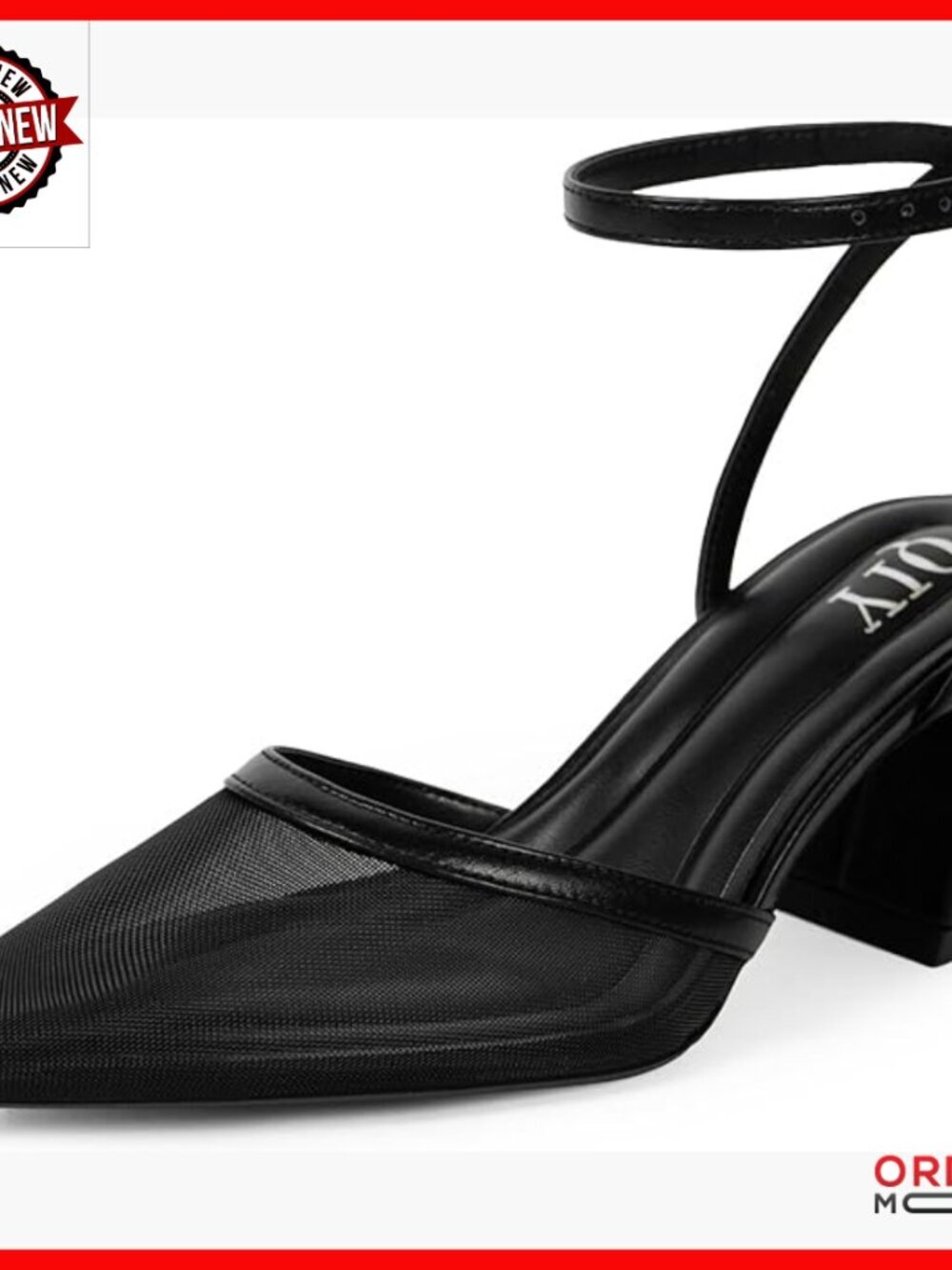 Ankle Strap Pointed Toe Pumps Chunky Low Heels Wedding Work Dressy Shoes